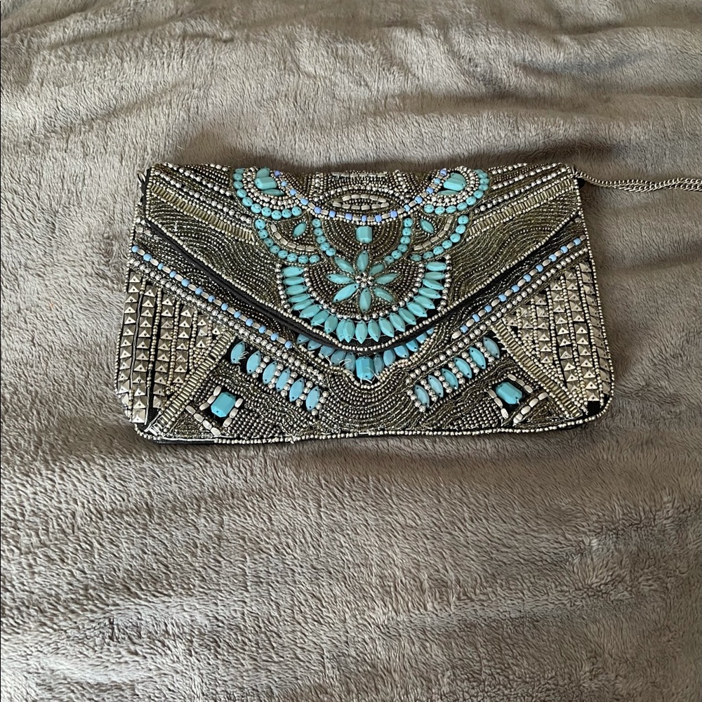 Primark black beaded Crossbody and Clutch
